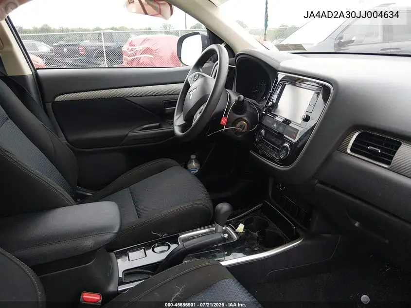 2018 Mitsubishi Outlander Es VIN: JA4AD2A30JJ004634 Lot: 45686901
