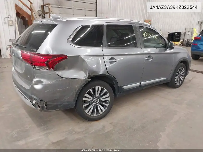 JA4AZ3A39KZ022544 2019 Mitsubishi Outlander Sel