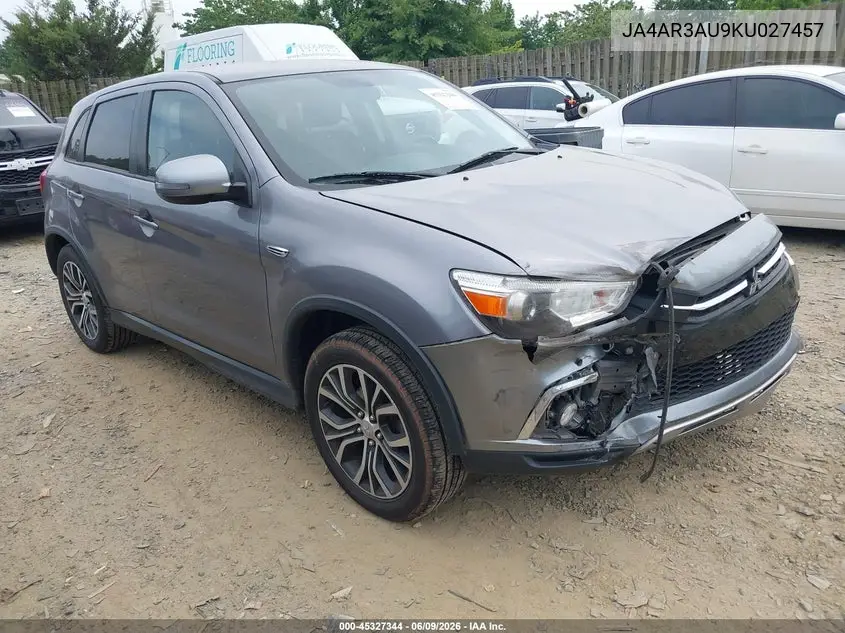 2019 Mitsubishi Outlander Sport 2.0 Se VIN: JA4AR3AU9KU027457 Lot: 45327344