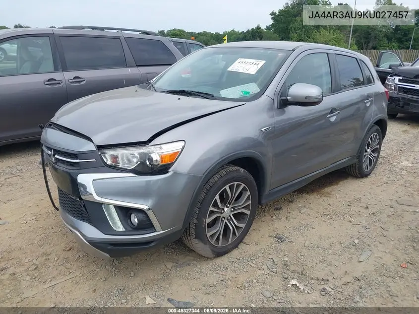 2019 Mitsubishi Outlander Sport 2.0 Se VIN: JA4AR3AU9KU027457 Lot: 45327344