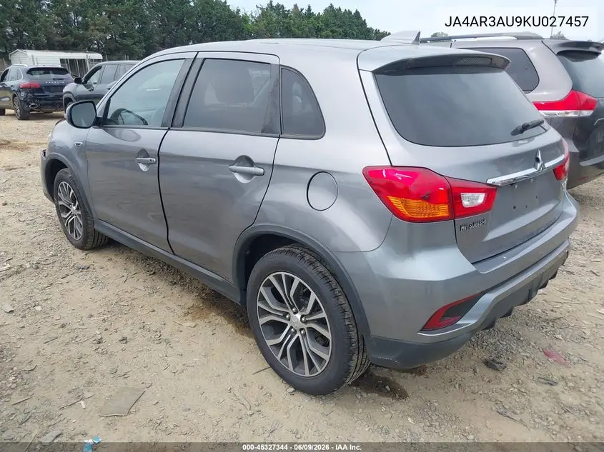 2019 Mitsubishi Outlander Sport 2.0 Se VIN: JA4AR3AU9KU027457 Lot: 45327344