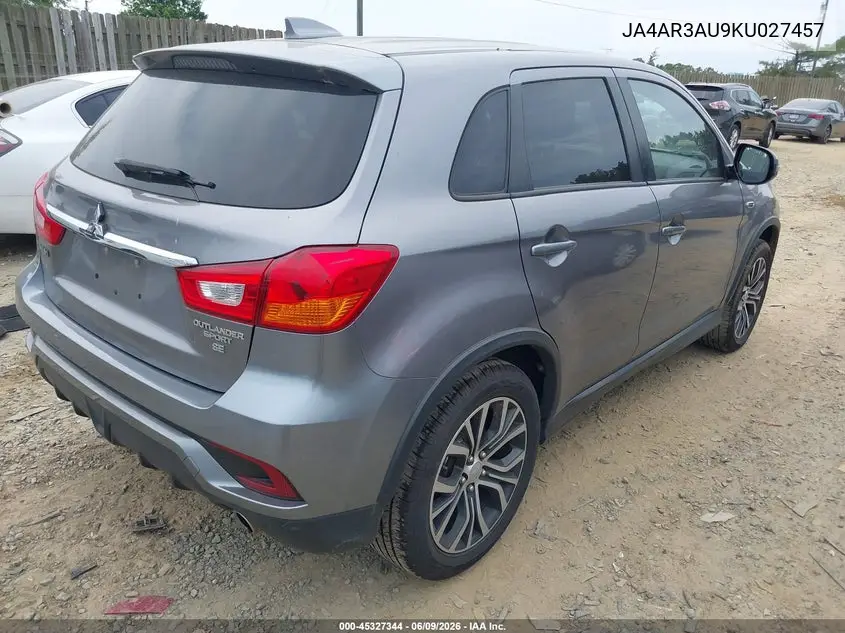2019 Mitsubishi Outlander Sport 2.0 Se VIN: JA4AR3AU9KU027457 Lot: 45327344