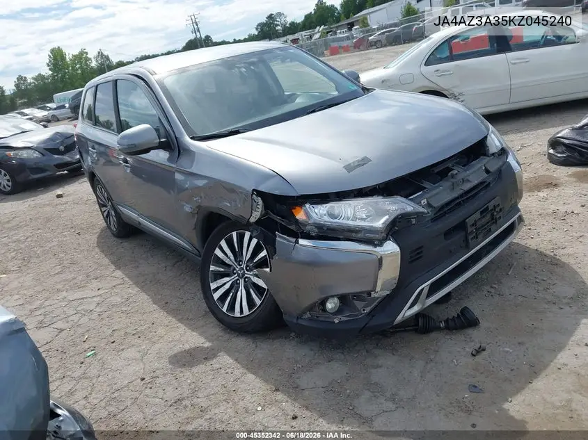 2019 Mitsubishi Outlander Se VIN: JA4AZ3A35KZ045240 Lot: 45352342