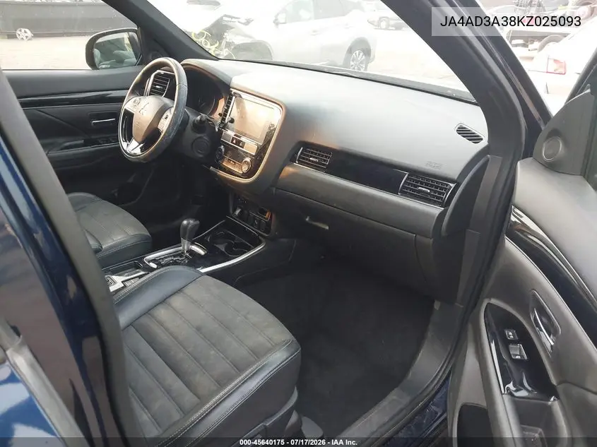 2019 Mitsubishi Outlander Le VIN: JA4AD3A38KZ025093 Lot: 45640175