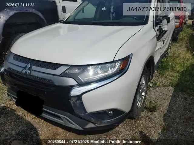 2020 Mitsubishi Outlander Es VIN: JA4AZ2A37LZ608980 Lot: 20260844