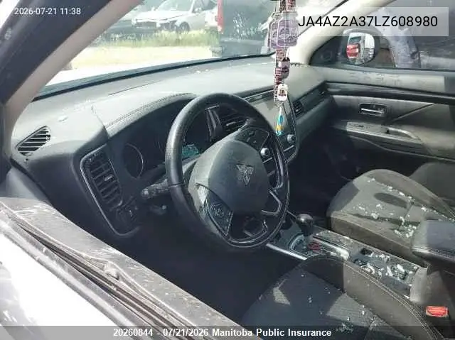 2020 Mitsubishi Outlander Es VIN: JA4AZ2A37LZ608980 Lot: 20260844