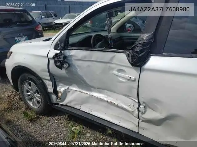 2020 Mitsubishi Outlander Es VIN: JA4AZ2A37LZ608980 Lot: 20260844