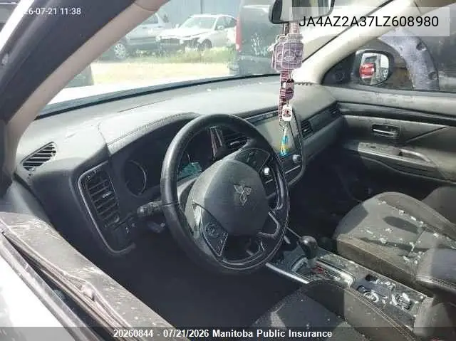 2020 Mitsubishi Outlander Es VIN: JA4AZ2A37LZ608980 Lot: 20260844