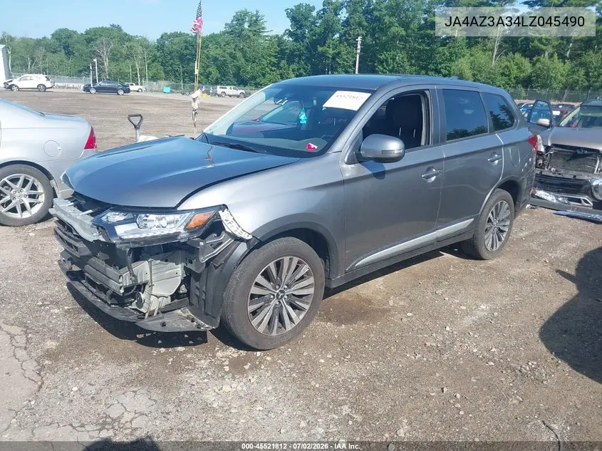 2020 Mitsubishi Outlander Se 2.4 S-Awc VIN: JA4AZ3A34LZ045490 Lot: 45521812