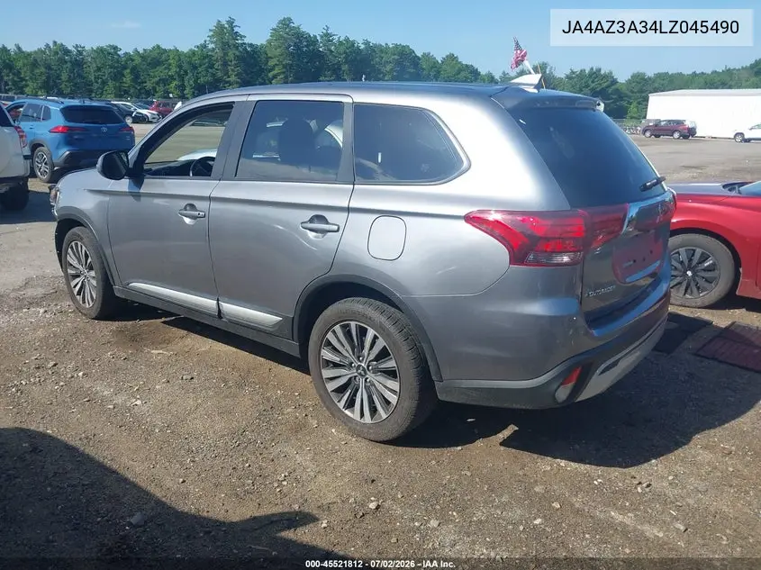 2020 Mitsubishi Outlander Se 2.4 S-Awc VIN: JA4AZ3A34LZ045490 Lot: 45521812