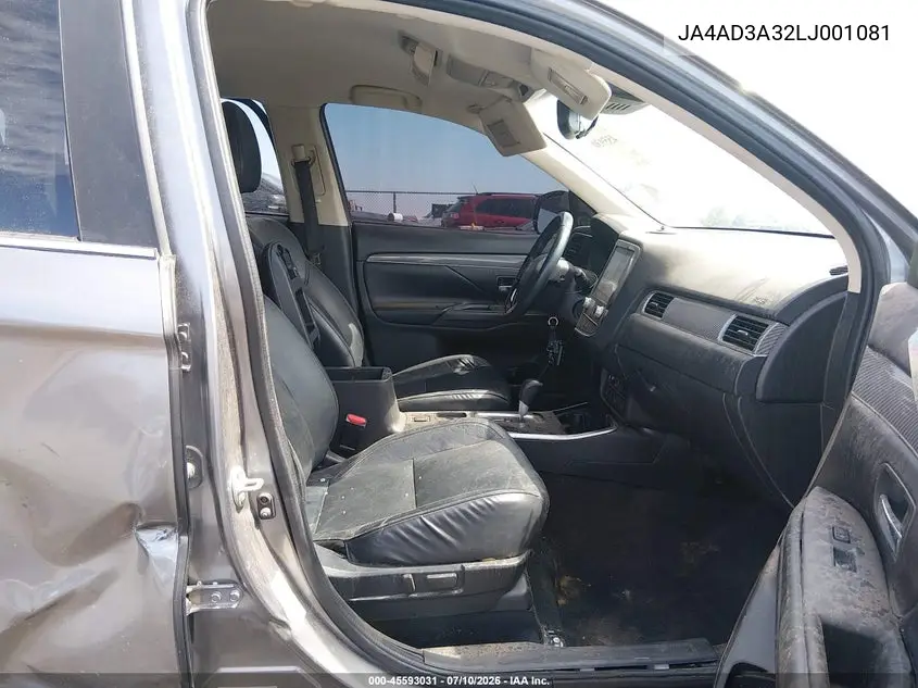 2020 Mitsubishi Outlander Le 2.4/Se 2.4/Sel 2.4/Sp 2.4 VIN: JA4AD3A32LJ001081 Lot: 45593031