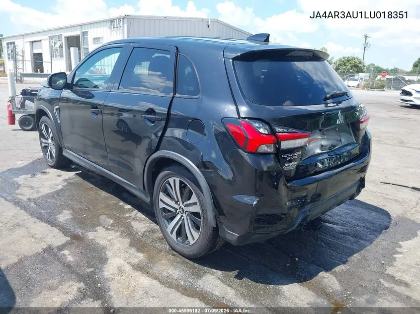 2020 Mitsubishi Outlander Sport 2.0 Be Awc/2.0 Es Awc/2.0 Se Awc/2.0 Sp Awc VIN: JA4AR3AU1LU018351 Lot: 45596182