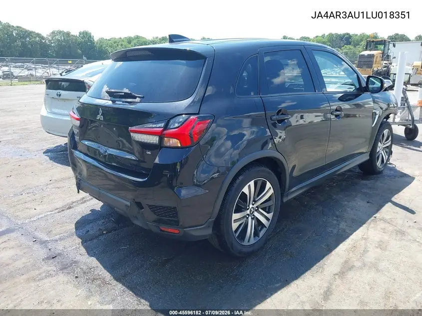 2020 Mitsubishi Outlander Sport 2.0 Be Awc/2.0 Es Awc/2.0 Se Awc/2.0 Sp Awc VIN: JA4AR3AU1LU018351 Lot: 45596182