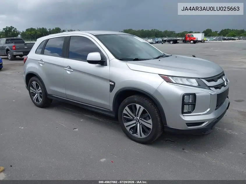 2020 Mitsubishi Outlander Sport 2.0 Be Awc/2.0 Es Awc/2.0 Se Awc/2.0 Sp Awc VIN: JA4AR3AU0LU025663 Lot: 45627062