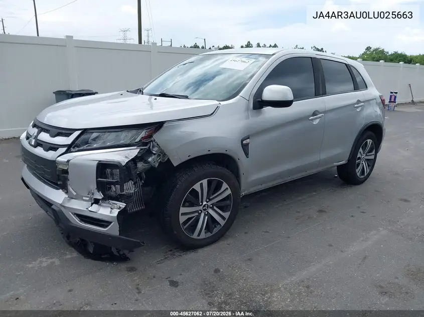 2020 Mitsubishi Outlander Sport 2.0 Be Awc/2.0 Es Awc/2.0 Se Awc/2.0 Sp Awc VIN: JA4AR3AU0LU025663 Lot: 45627062