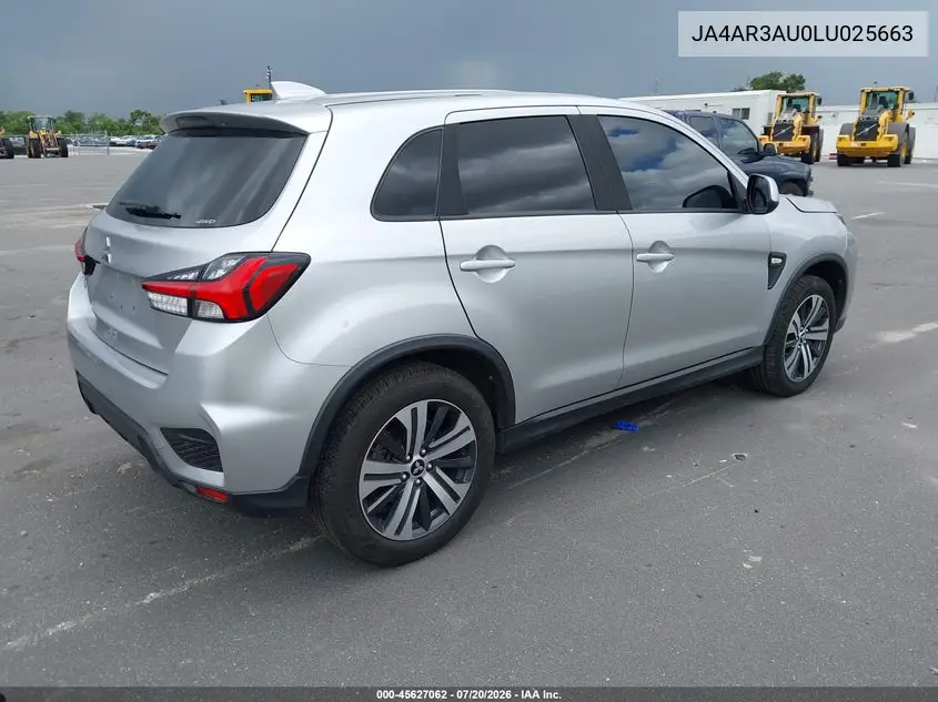 2020 Mitsubishi Outlander Sport 2.0 Be Awc/2.0 Es Awc/2.0 Se Awc/2.0 Sp Awc VIN: JA4AR3AU0LU025663 Lot: 45627062