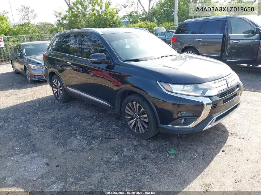 2020 Mitsubishi Outlander Sel 2.4 VIN: JA4AD3A3XLZ018650 Lot: 45669986