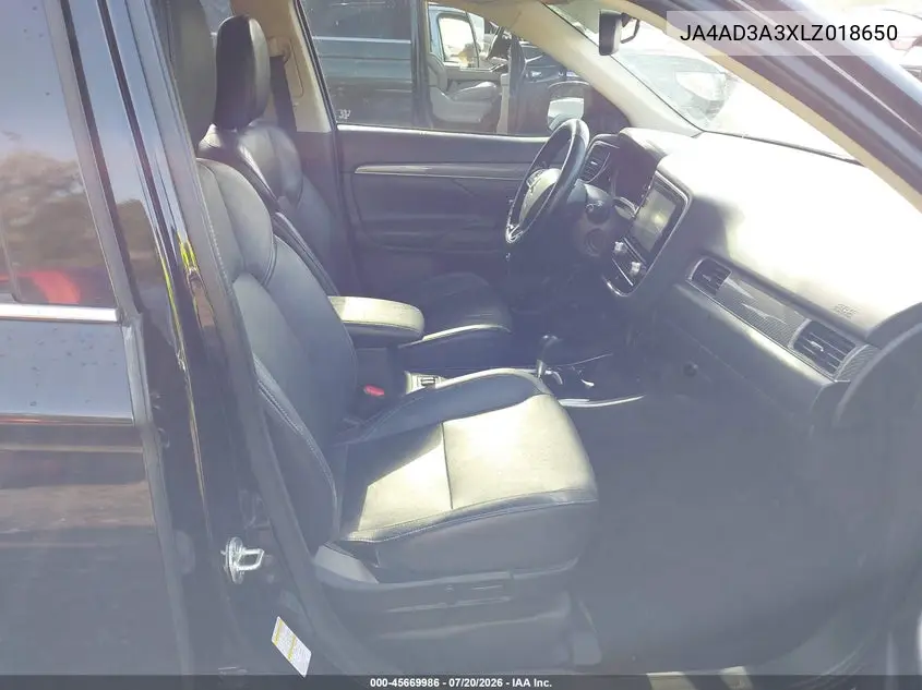 2020 Mitsubishi Outlander Sel 2.4 VIN: JA4AD3A3XLZ018650 Lot: 45669986