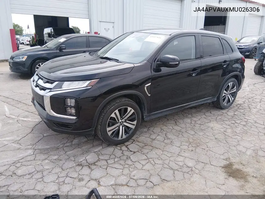 2021 Mitsubishi Outlander Sport 2.0 Se 2Wd VIN: JA4APVAUXMU026306 Lot: 45557026