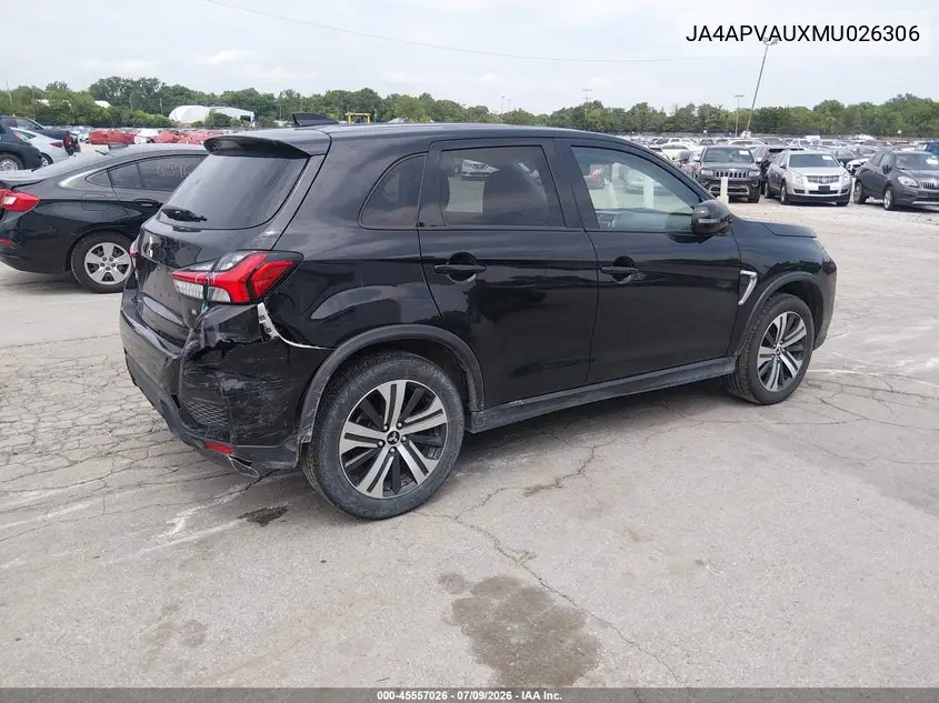 2021 Mitsubishi Outlander Sport 2.0 Se 2Wd VIN: JA4APVAUXMU026306 Lot: 45557026