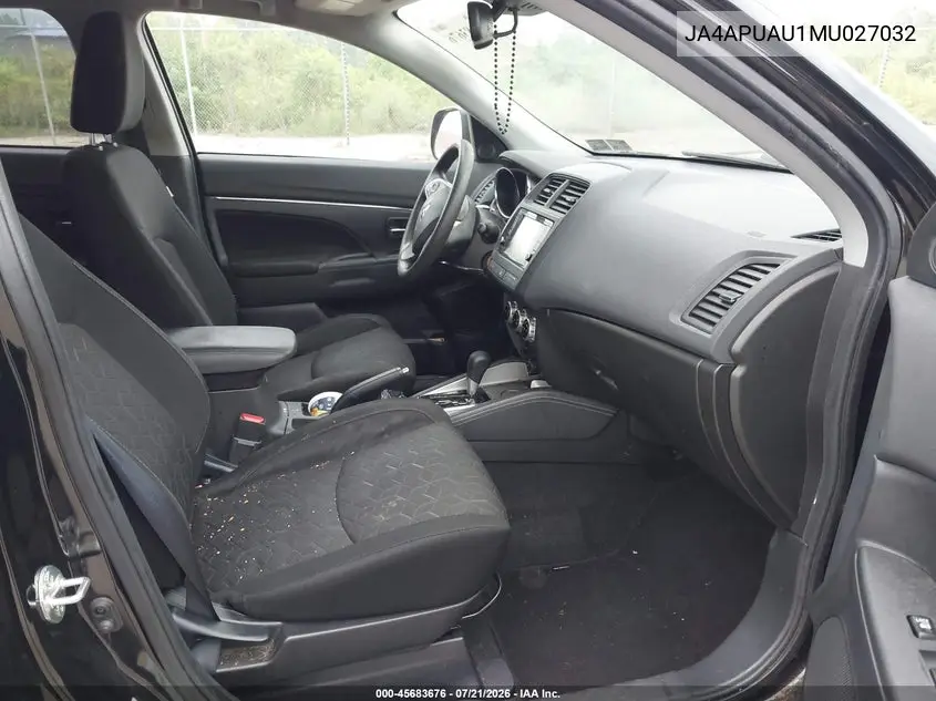2021 Mitsubishi Outlander Sport 2.0 Be 2Wd/2.0 Es 2Wd/2.0 Le 2Wd/2.0 S 2Wd VIN: JA4APUAU1MU027032 Lot: 45683676