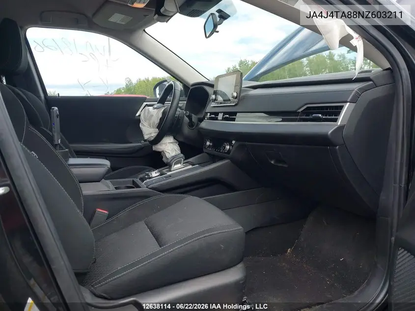 2022 Mitsubishi Outlander Es VIN: JA4J4TA88NZ603211 Lot: 12638114