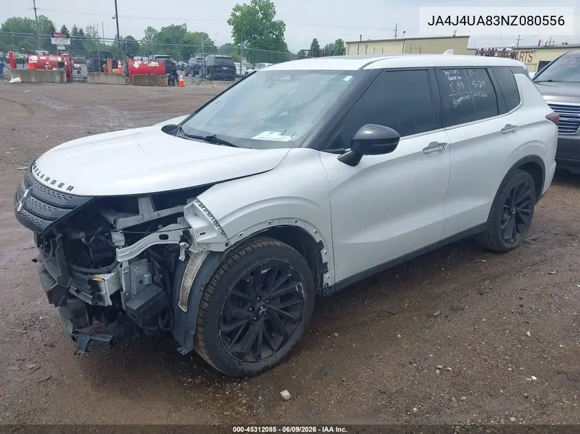 2022 Mitsubishi Outlander Black Edition S-Awc/Se 2.5 S-Awc/Se Launch Edition S-Awc VIN: JA4J4UA83NZ080556 Lot: 45312085