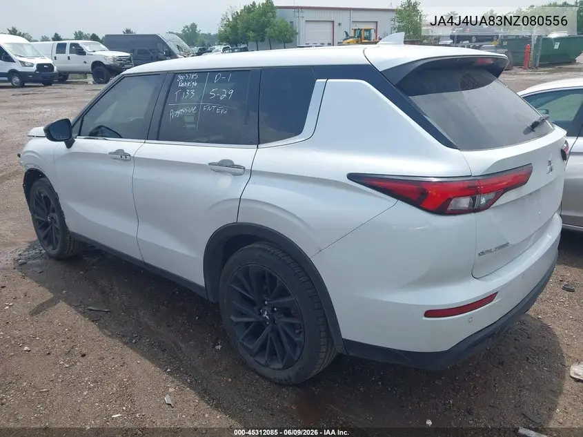 2022 Mitsubishi Outlander Black Edition S-Awc/Se 2.5 S-Awc/Se Launch Edition S-Awc VIN: JA4J4UA83NZ080556 Lot: 45312085