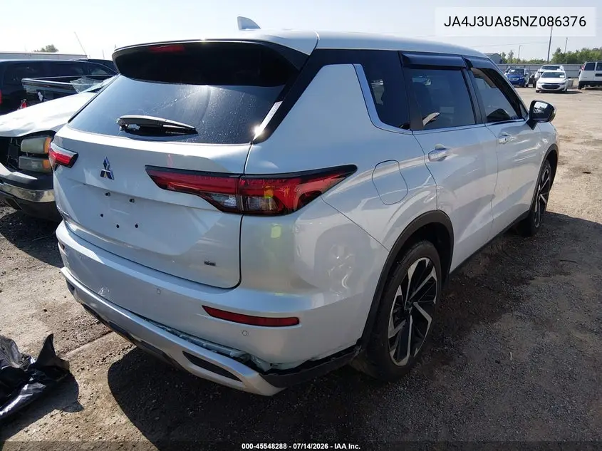 2022 Mitsubishi Outlander Black Edition 2Wd/Se 2.5 2Wd/Se Launch Edition 2Wd VIN: JA4J3UA85NZ086376 Lot: 45548288