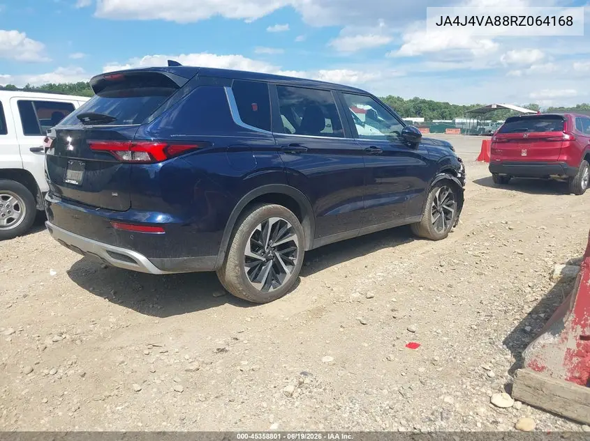2024 Mitsubishi Outlander Se 2.5 S-Awc VIN: JA4J4VA88RZ064168 Lot: 45358801