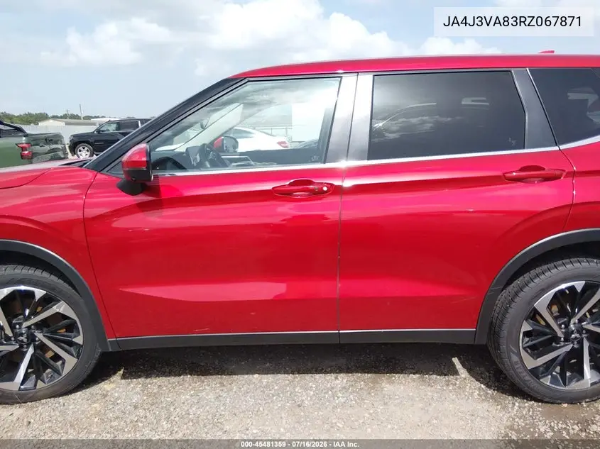 2024 Mitsubishi Outlander Se 2.5 2Wd/Se Black Edition S-Awc/Se Black Edition W/Pano Roof S-Awc VIN: JA4J3VA83RZ067871 Lot: 45481359