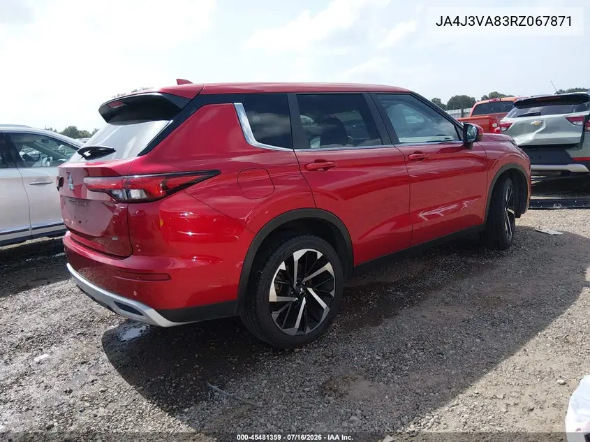 2024 Mitsubishi Outlander Se 2.5 2Wd/Se Black Edition S-Awc/Se Black Edition W/Pano Roof S-Awc VIN: JA4J3VA83RZ067871 Lot: 45481359