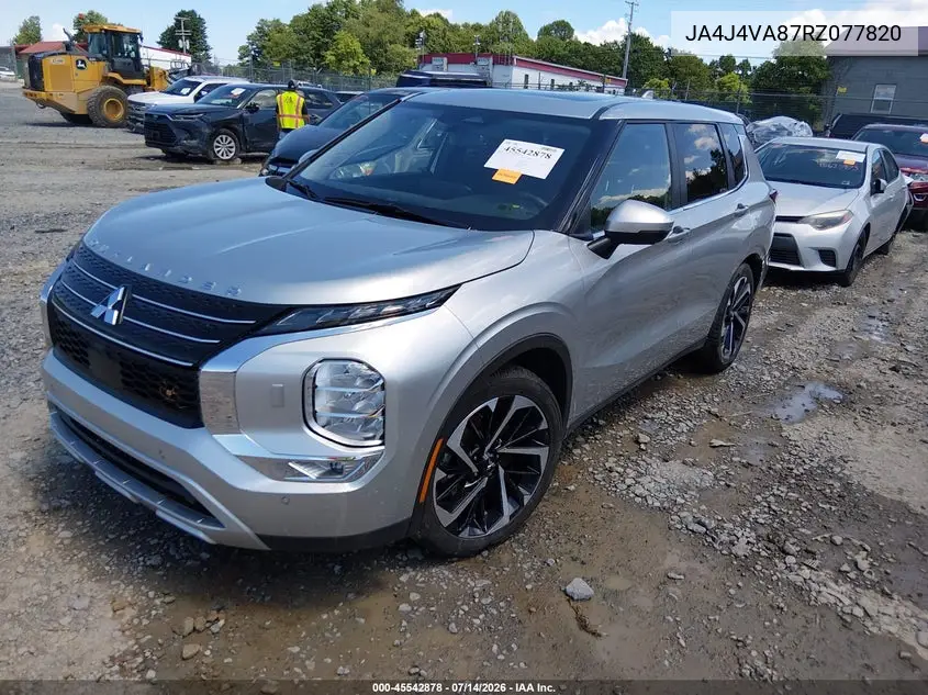 2024 Mitsubishi Outlander Se 2.5 S-Awc/Se Black Edition S-Awc/Se Black Edition W/Pano Roof S-Awc/Se Ralliart S-Awc VIN: JA4J4VA87RZ077820 Lot: 45542878