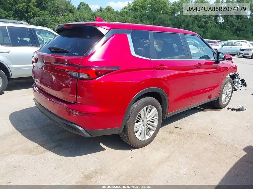 2024 Mitsubishi Outlander Es 2.5 S-Awc VIN: JA4J4UA85RZ074179 Lot: 45565455