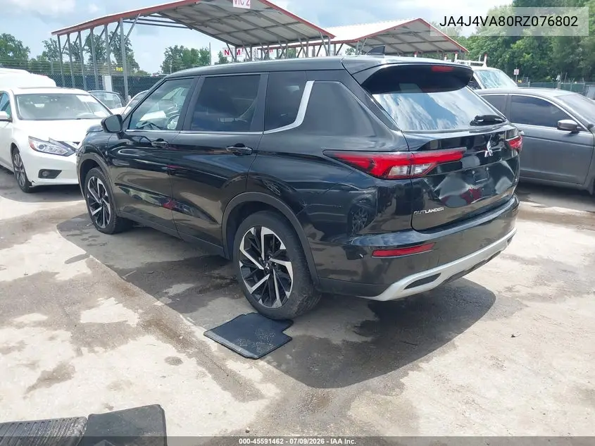 2024 Mitsubishi Outlander Se 2.5 S-Awc/Se Black Edition S-Awc/Se Black Edition W/Pano Roof S-Awc/Se Ralliart S-Awc VIN: JA4J4VA80RZ076802 Lot: 45591462