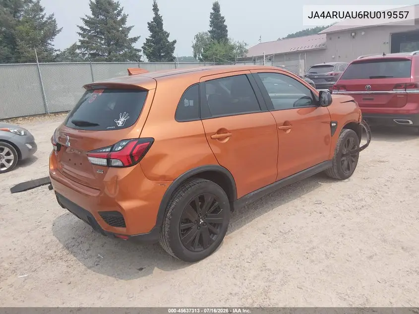 2024 Mitsubishi Outlander Sport 2.0 Es Awc/2.0 Le Awc/2.0 Ralliart Awc/2.0 S Awc/2.0 Se Awc/2.0 Trail Edition Awc VIN: JA4ARUAU6RU019557 Lot: 45637313