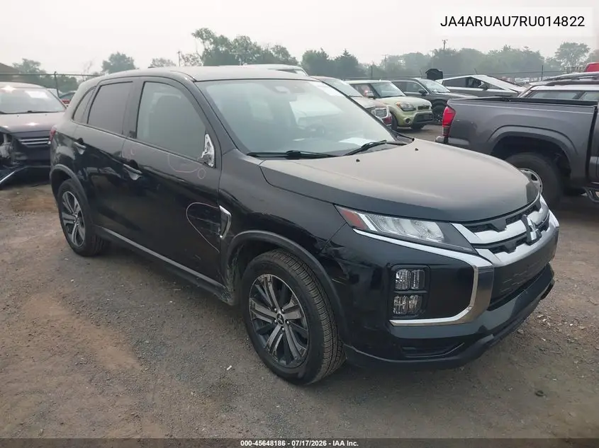 2024 Mitsubishi Outlander Sport 2.0 Es Awc/2.0 Le Awc/2.0 Ralliart Awc/2.0 S Awc/2.0 Se Awc/2.0 Trail Edition Awc VIN: JA4ARUAU7RU014822 Lot: 45648186