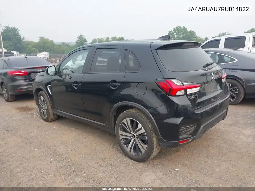 2024 Mitsubishi Outlander Sport 2.0 Es Awc/2.0 Le Awc/2.0 Ralliart Awc/2.0 S Awc/2.0 Se Awc/2.0 Trail Edition Awc VIN: JA4ARUAU7RU014822 Lot: 45648186