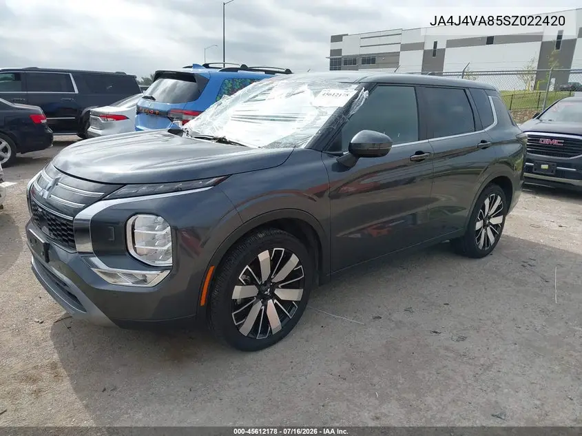 2025 Mitsubishi Outlander Se 2.5 S-Awc/Trail Edition S-Awc VIN: JA4J4VA85SZ022420 Lot: 45612178