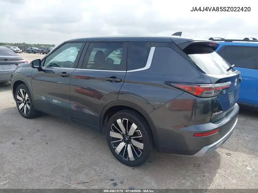 2025 Mitsubishi Outlander Se 2.5 S-Awc/Trail Edition S-Awc VIN: JA4J4VA85SZ022420 Lot: 45612178