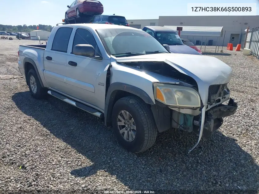 2006 Mitsubishi Raider Duro Cross V6 VIN: 1Z7HC38K66S500893 Lot: 44729410