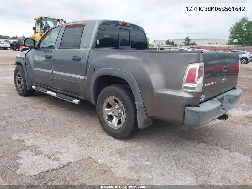 2006 Mitsubishi Raider Duro Cross V6 VIN: 1Z7HC38K06S561642 Lot: 44943891