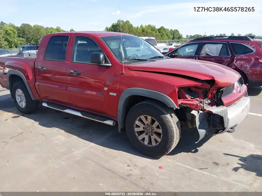 2006 Mitsubishi Raider Duro Cross V6 VIN: 1Z7HC38K46S578265 Lot: 45253733
