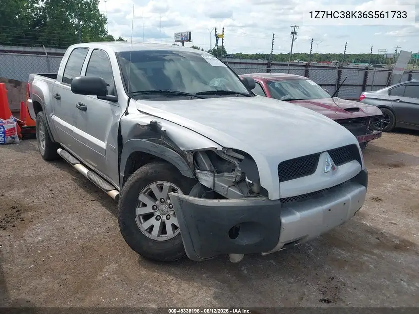 2006 Mitsubishi Raider Duro Cross V6 VIN: 1Z7HC38K36S561733 Lot: 45338198