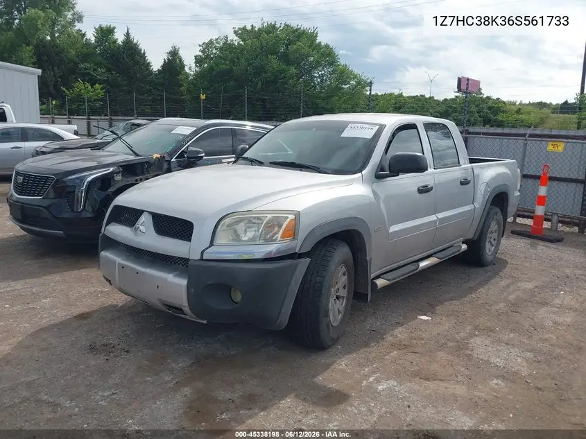 2006 Mitsubishi Raider Duro Cross V6 VIN: 1Z7HC38K36S561733 Lot: 45338198