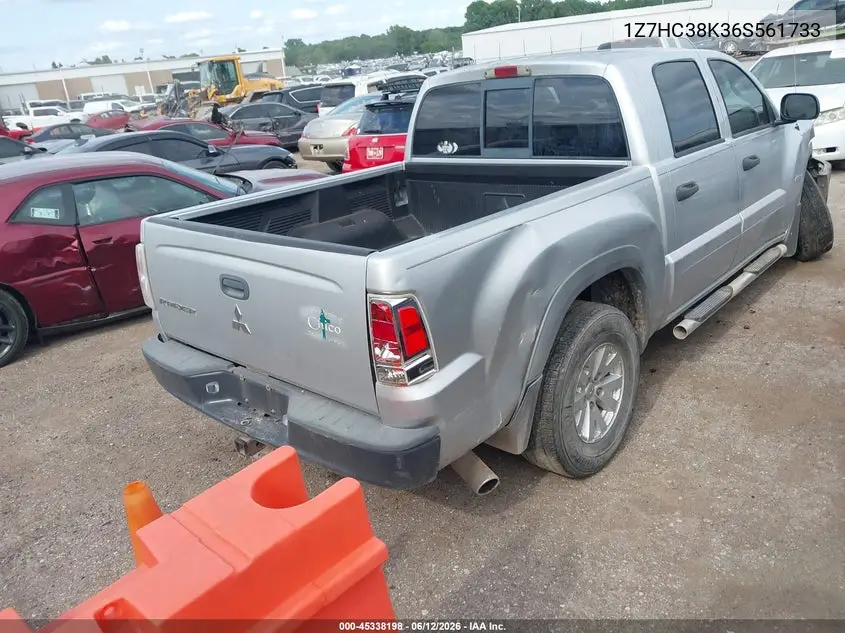 2006 Mitsubishi Raider Duro Cross V6 VIN: 1Z7HC38K36S561733 Lot: 45338198