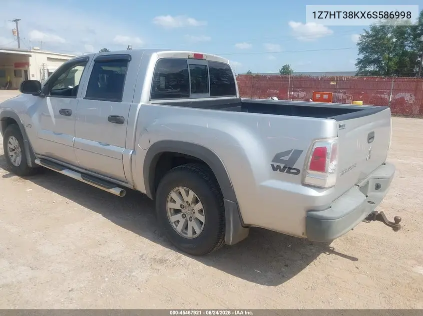 2006 Mitsubishi Raider Duro Cross V6 VIN: 1Z7HT38KX6S586998 Lot: 45467921