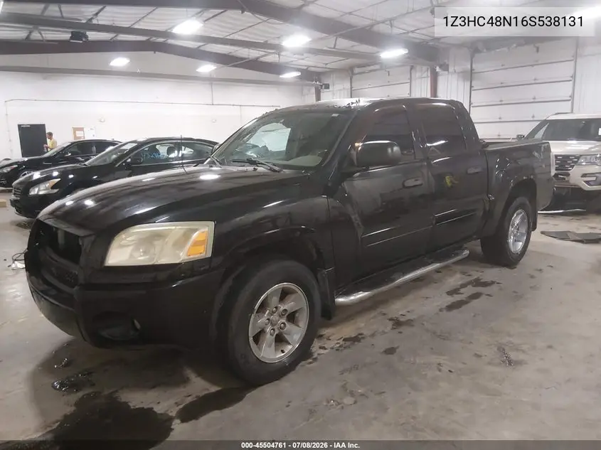 2006 Mitsubishi Raider Xls VIN: 1Z3HC48N16S538131 Lot: 45504761