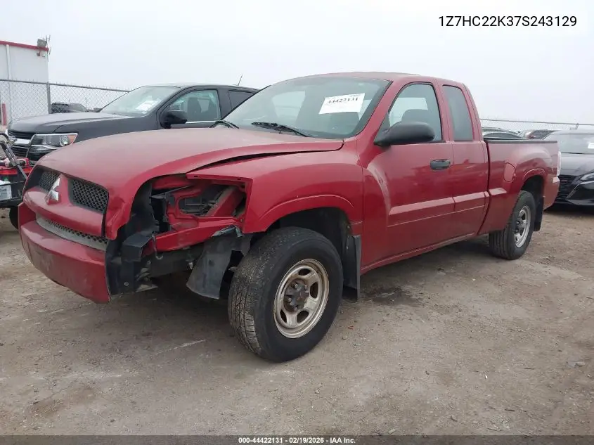 2007 Mitsubishi Raider Ls VIN: 1Z7HC22K37S243129 Lot: 44422131