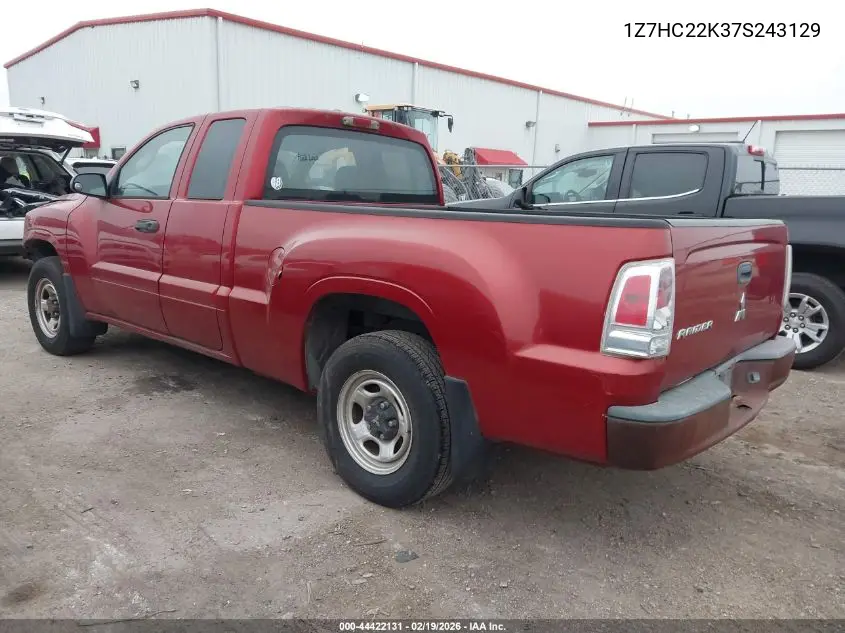 2007 Mitsubishi Raider Ls VIN: 1Z7HC22K37S243129 Lot: 44422131